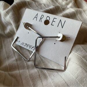 Arden Silver Square Hoop Earrings